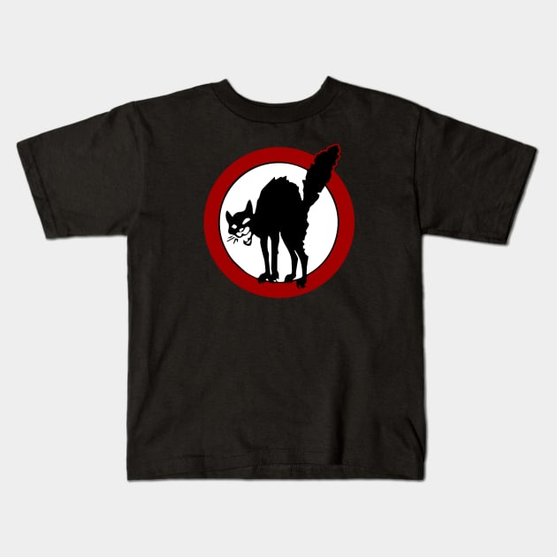 Anarchist Black Cat IWW Kids T-Shirt by vlada123